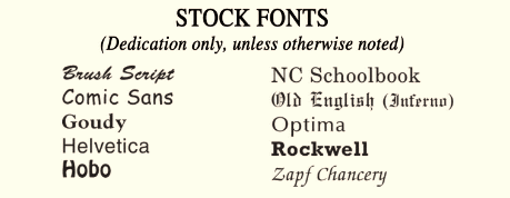 Stock Fonts